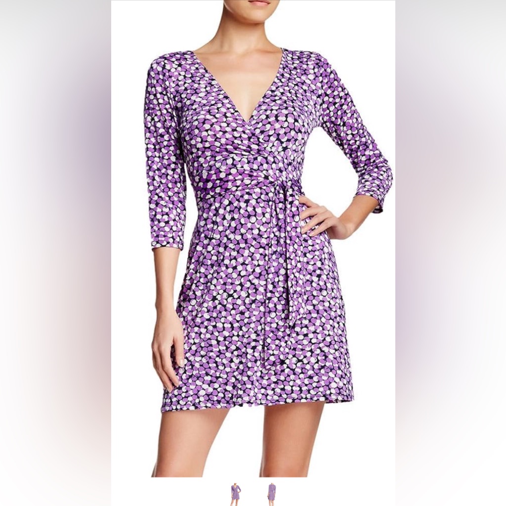 New Vertigo Paris Dress L Purple Marble
